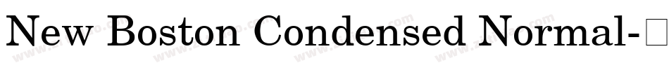 New Boston Condensed Normal字体转换